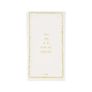 ZUSSS ZUSSS SERVETTEN RECHTHOEK YOU ME WIT/GOUD