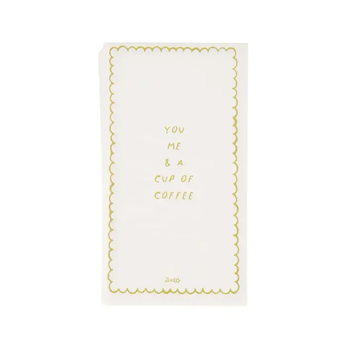 ZUSSS ZUSSS SERVETTEN RECHTHOEK YOU ME WIT/GOUD