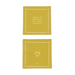 ZUSSS ZUSSS SERVETTEN VIERKANT SAMEN MET JOU WIT/GOUD