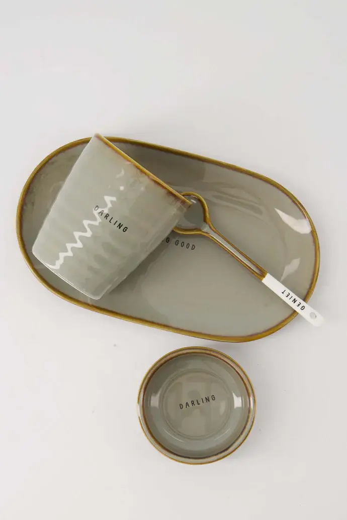 ZUSSS ZUSSS SERVEERSCHAAL LOOKING GOOD GRIJSBLAUW