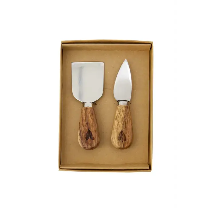 ZUSSS ZUSSS SET VAN 2 KAASMESJES IN DOOSJE GEZELLIG MET JOU WIT/GRIJSBLAUW/ROOD