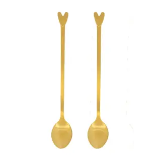 ZUSSS ZUSSS SET VAN 2 LANGE LEPELS HARTJE