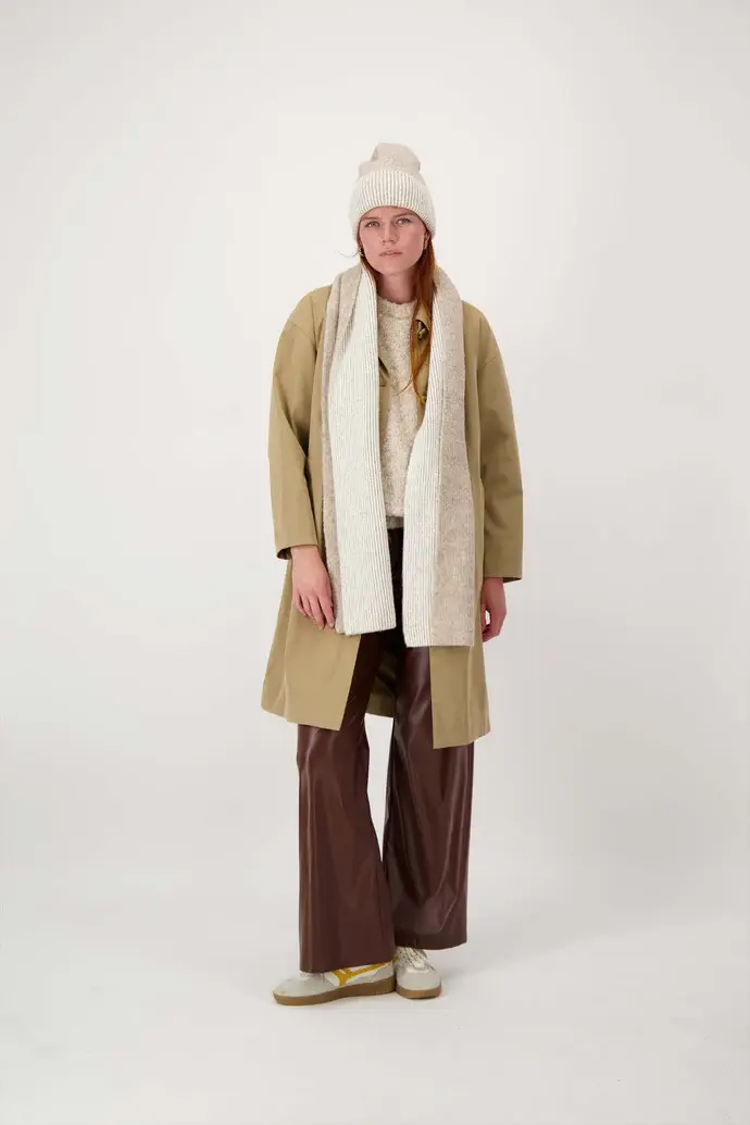 ZUSSS ZUSSS GEBREIDE RIB SJAAL TAUPE