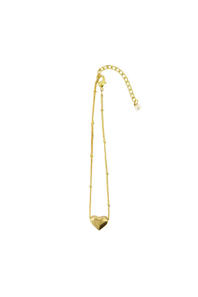 ZUSSS ZUSSS ARMBAND HARTJE IN SCHUIFDOOSJE LEUKERD GRIJSBLAUW