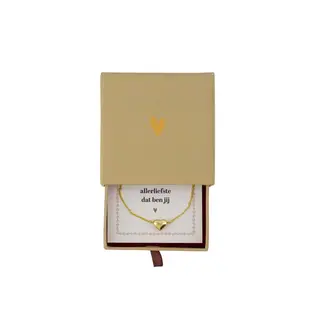 ZUSSS ZUSSS KETTING HARTJE IN SCHUIFDOOSJE DE ALLERLIEFSTE ZAND