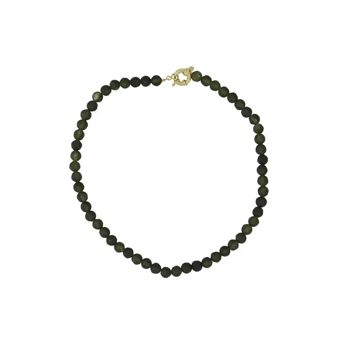ZUSSS ZUSSS KRALEN KETTING MOSS GREEN
