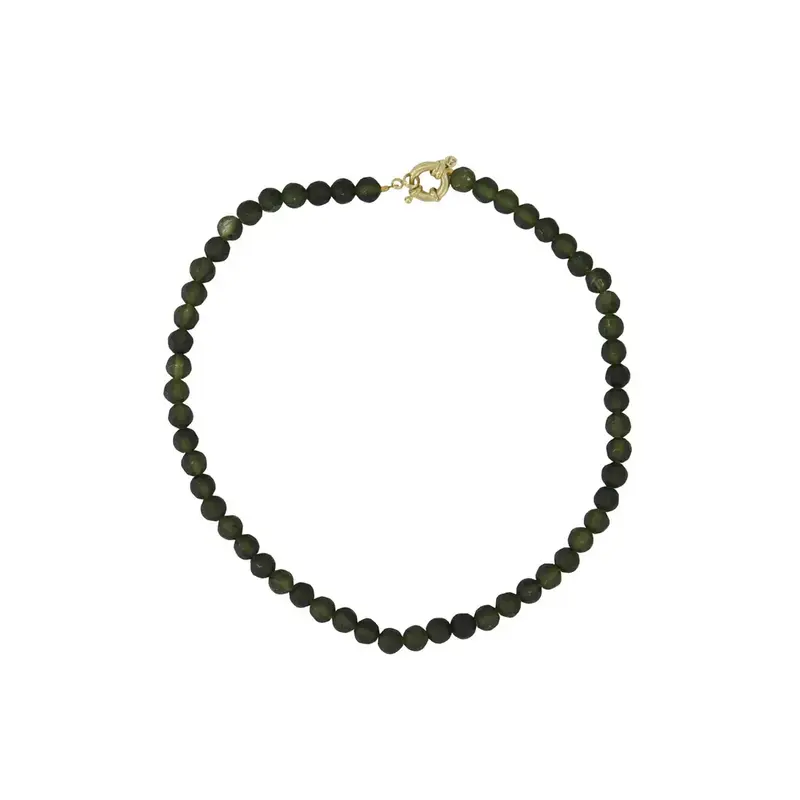 ZUSSS ZUSSS KRALEN KETTING MOSS GREEN