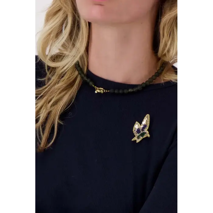 ZUSSS ZUSSS KRALEN KETTING MOSS GREEN