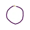 ZUSSS KRALEN KETTING PURPLE