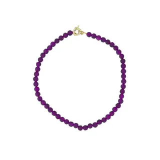 ZUSSS ZUSSS KRALEN KETTING PURPLE