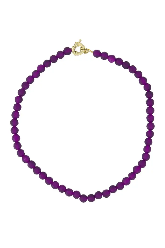 ZUSSS ZUSSS KRALEN KETTING PURPLE