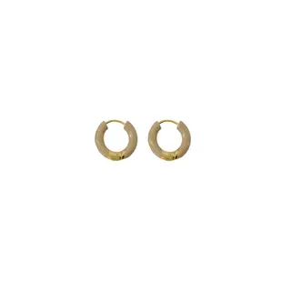 ZUSSS ZUSSS RING OORBELLEN BEIGE/ GOUD