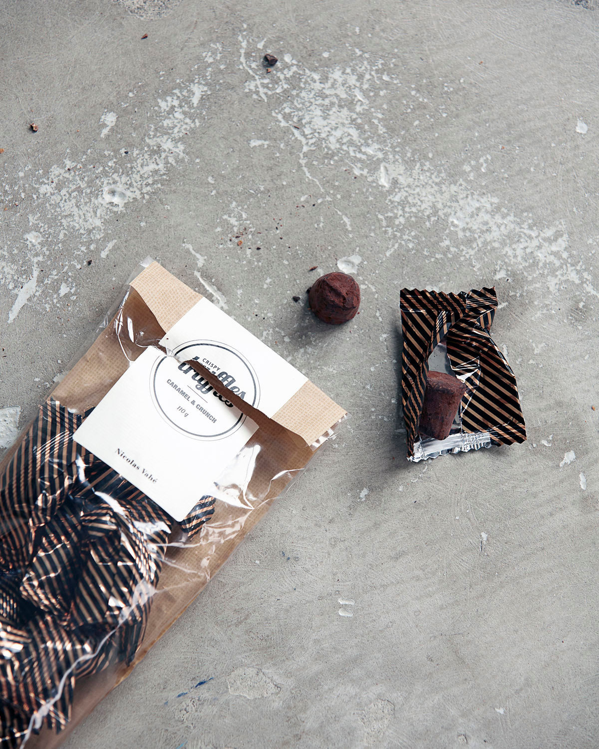 NICHOLAS VAHE VAHE COCOA TRUFFLES CARAMEL & CRUNCH 110 GR.