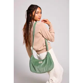 HINDBAG HINDBAG SAC ROSA VELOURS VERT D'EAU