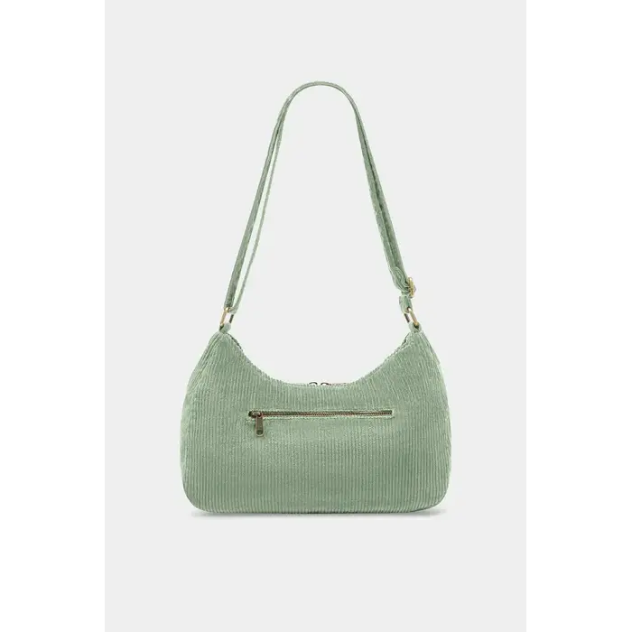 HINDBAG HINDBAG SAC ROSA VELOURS VERT D'EAU