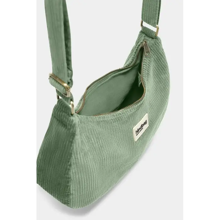 HINDBAG HINDBAG SAC ROSA VELOURS VERT D'EAU