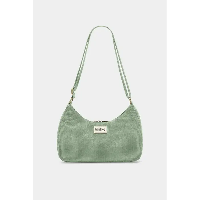 HINDBAG HINDBAG SAC ROSA VELOURS VERT D'EAU