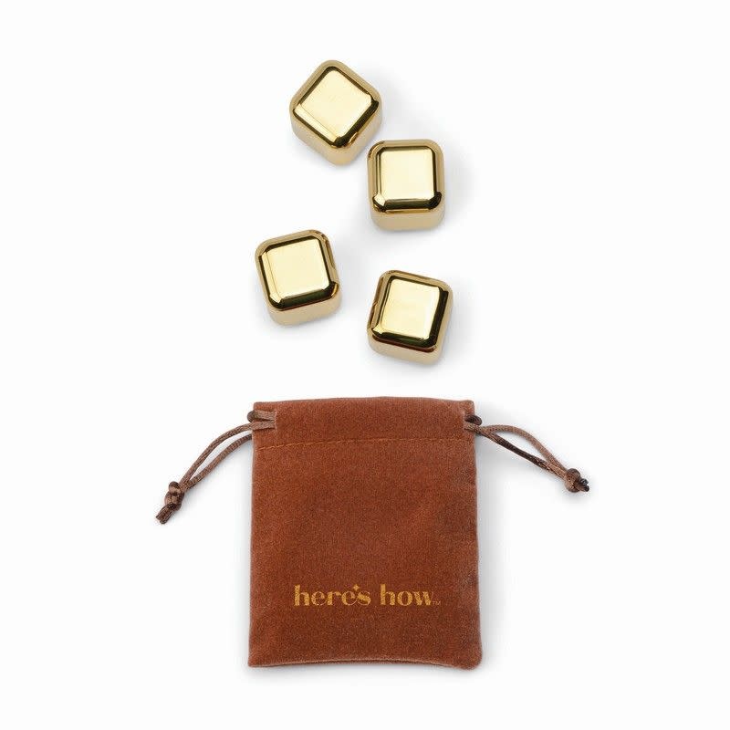 HERE'S HOW HERE'S HOW THE RUBY COCKTAIL CHILLERS GOLD (SET OF 4)