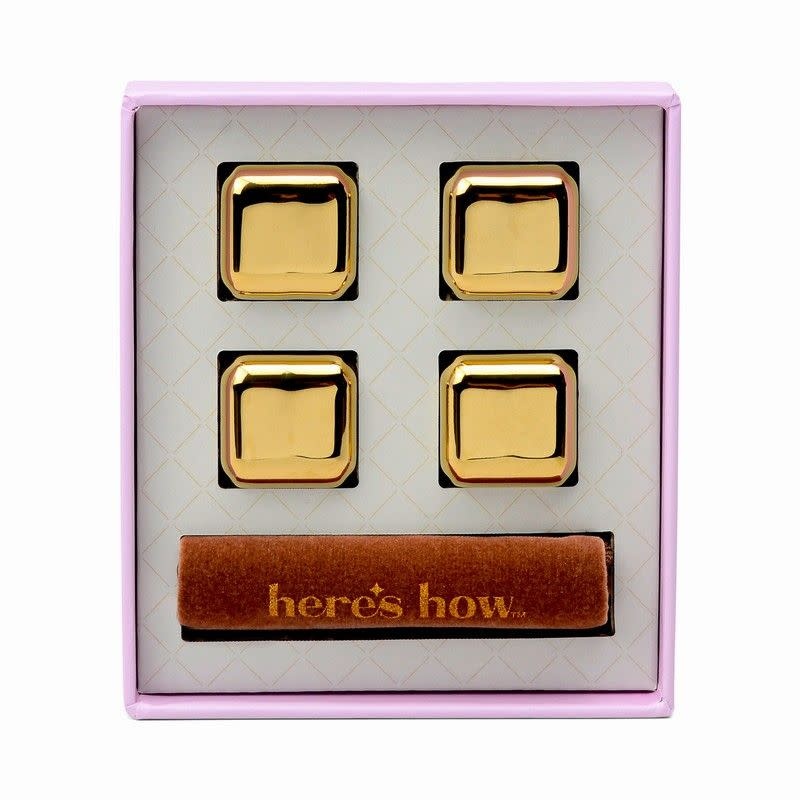 HERE'S HOW HERE'S HOW THE RUBY COCKTAIL CHILLERS GOLD (SET OF 4)
