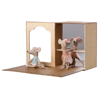MAILEG MAILEG BALLET MICE IN DANCE STUDIO LITTLE SISTER AND BROTHER