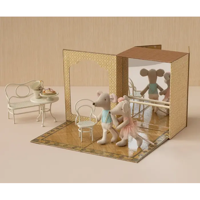 MAILEG MAILEG BALLET MICE IN DANCE STUDIO LITTLE SISTER AND BROTHER
