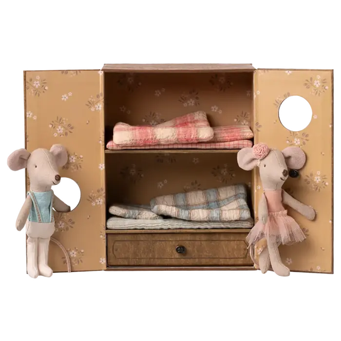 MAILEG MAILEG BALLET MICE IN DANCE STUDIO LITTLE SISTER AND BROTHER