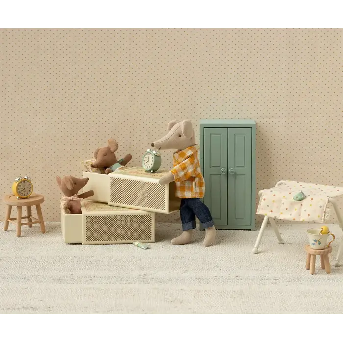 MAILEG MAILEG SLEEPY WAKEY BABY MOUSE IN MATCHBOX ROSE