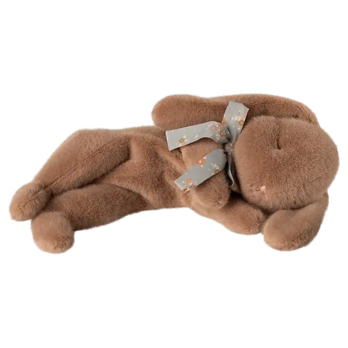 MAILEG MAILEG SLEEPING BUNNY PLUSH SMALL SOFT BROWN
