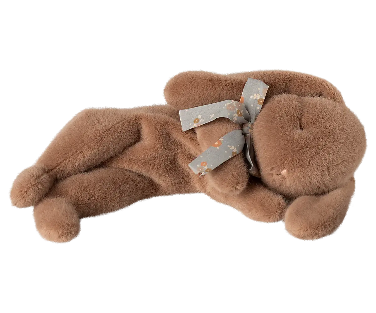MAILEG MAILEG SLEEPING BUNNY PLUSH SMALL SOFT BROWN