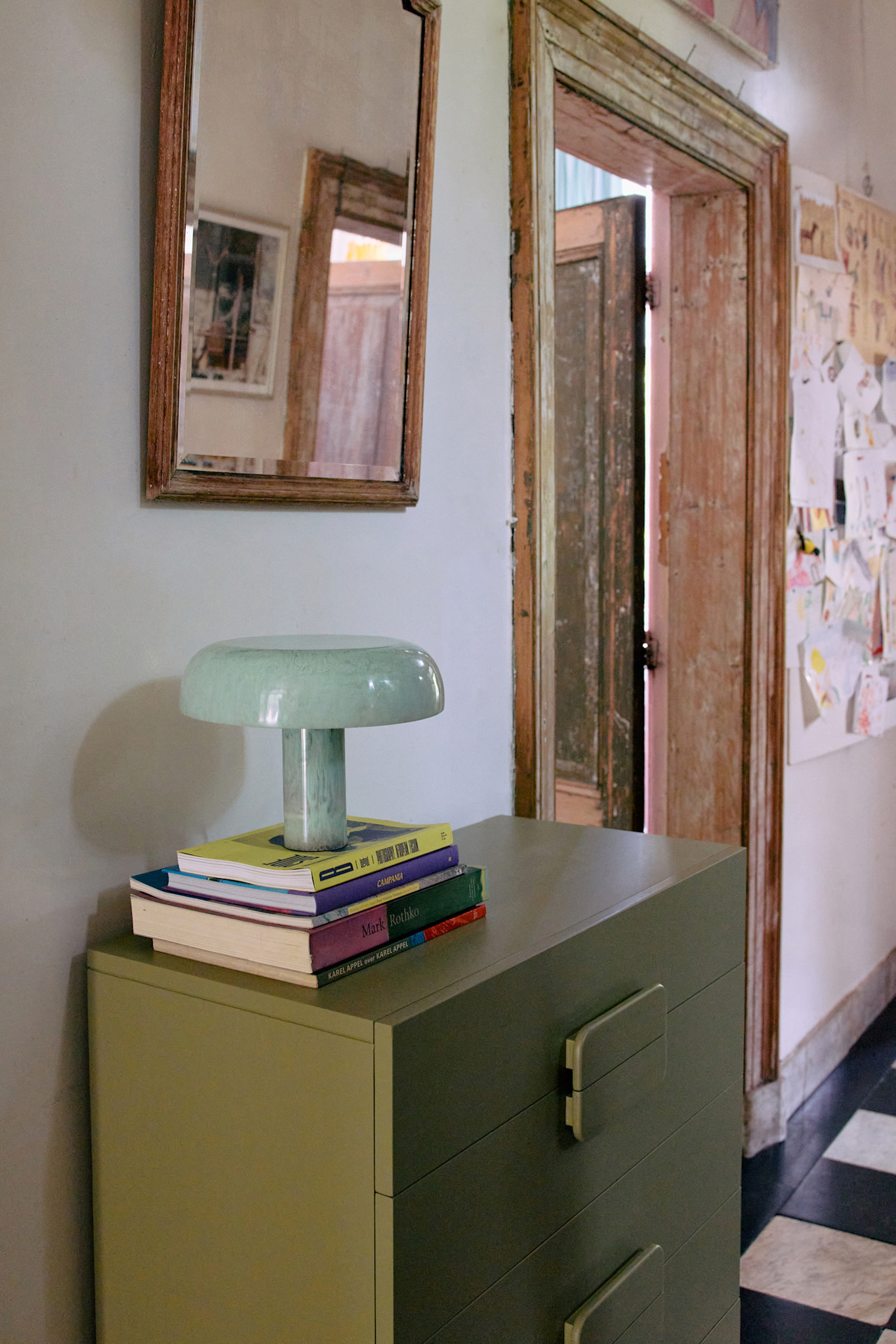 HK LIVING 70S CERAMICS MUSHROOM LAMP SMALL MINT