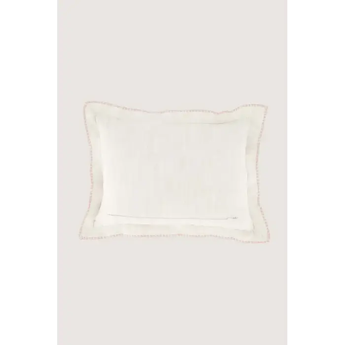 ZUSSS ZUSSS KUSSEN HARTJE RAND GESTIKT 35X25CM OFF WHITE / GOUD