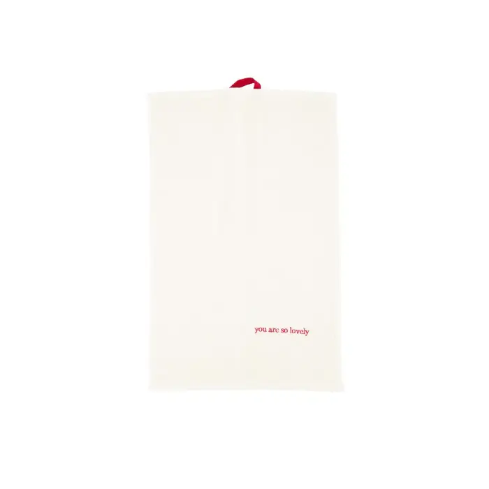 ZUSSS ZUSSS GASTENDOEKJE YOU ARE SO LOVELY WIT / ROOD