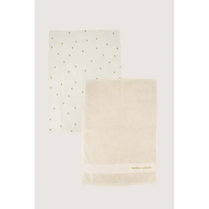 ZUSSS ZUSSS KEUKENSET HARTJES KEUKEN VOL LIEFDE WIT / OKER