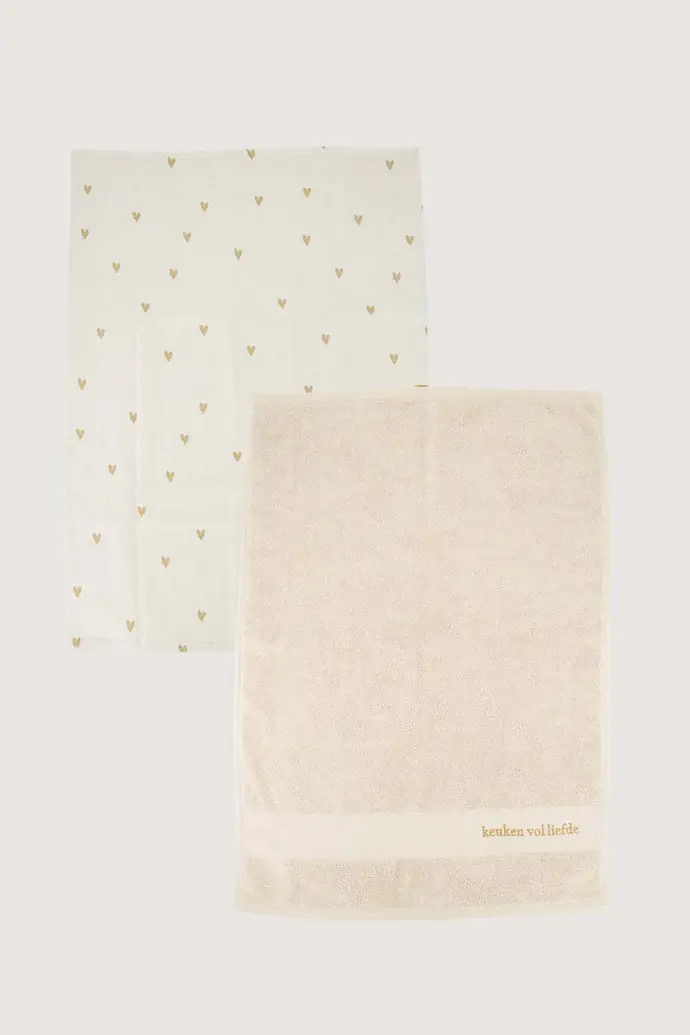 ZUSSS ZUSSS KEUKENSET HARTJES KEUKEN VOL LIEFDE WIT / OKER