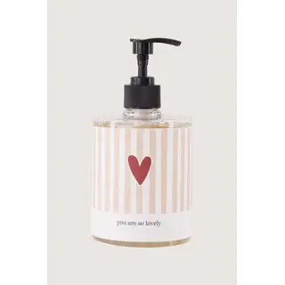 ZUSSS ZUSSS HANDZEEP 500ML STREEP HARTJE YOU ARE SO LOVELY WIT / ROZE / ROOD