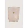 ZUSSS DRINKGLAS HARTJE ROZE