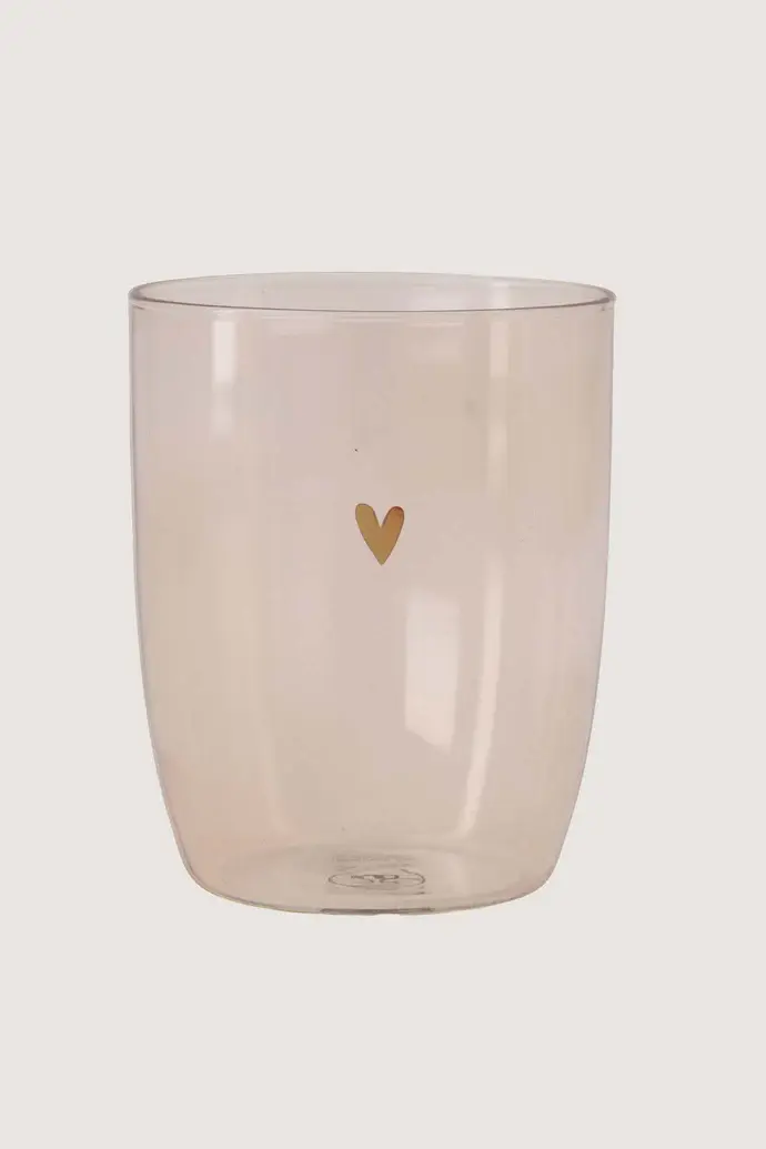 ZUSSS ZUSSS DRINKGLAS HARTJE ROZE