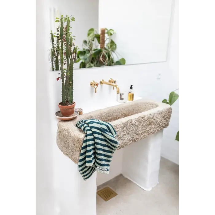 BONGUSTA BONGUSTA NARAM BATH TOWEL SEA FOAM & DEEP TEAL 70X140 CM