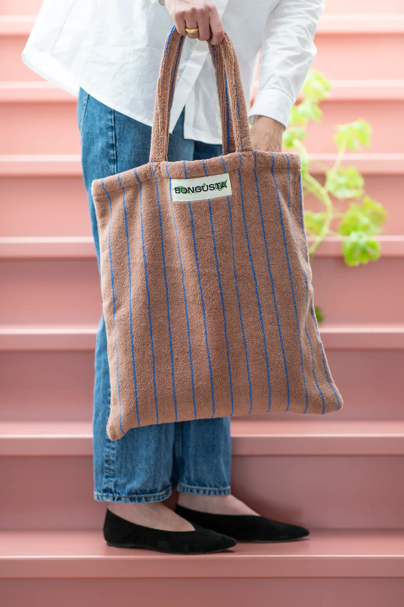 BONGUSTA BONGUSTA TOTEBAG CAMEL&ULTRAMARINE