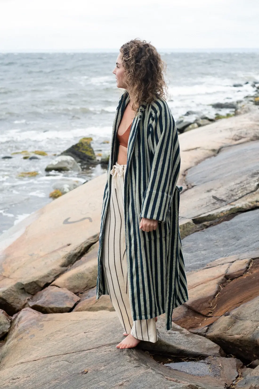 BONGUSTA BONGUSTA BATHROBE DEEP TEAL S/M