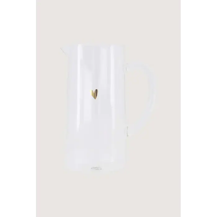 ZUSSS ZUSSS WATERKAN GLAS HARTJE TRANSPARANT / OKER