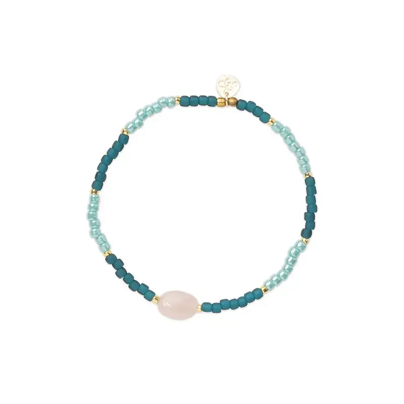 A BEAUTIFUL STORY BS HAZE ROSE QUARTZ BRACELET