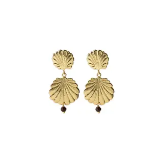 A BEAUTIFUL STORY BS EXPRESSIVE GARNET EARRINGS