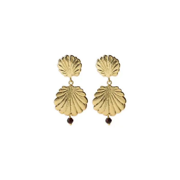 A BEAUTIFUL STORY BS EXPRESSIVE GARNET EARRINGS