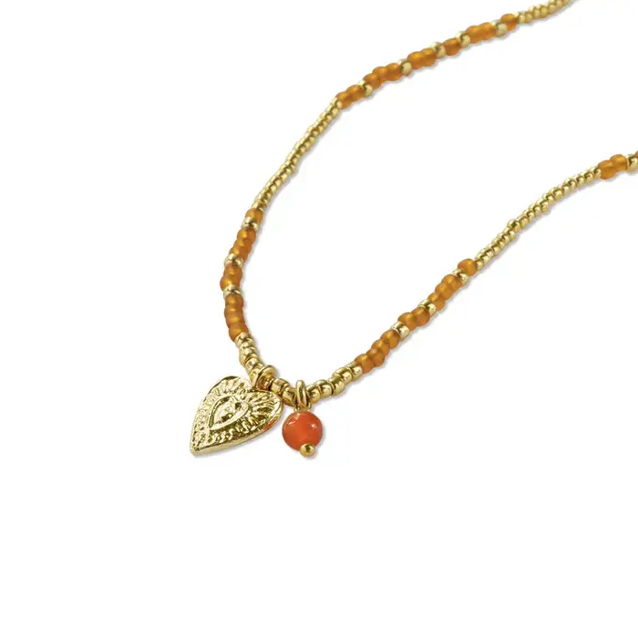 A BEAUTIFUL STORY BS HONORED CARNELIAN NECKLACE
