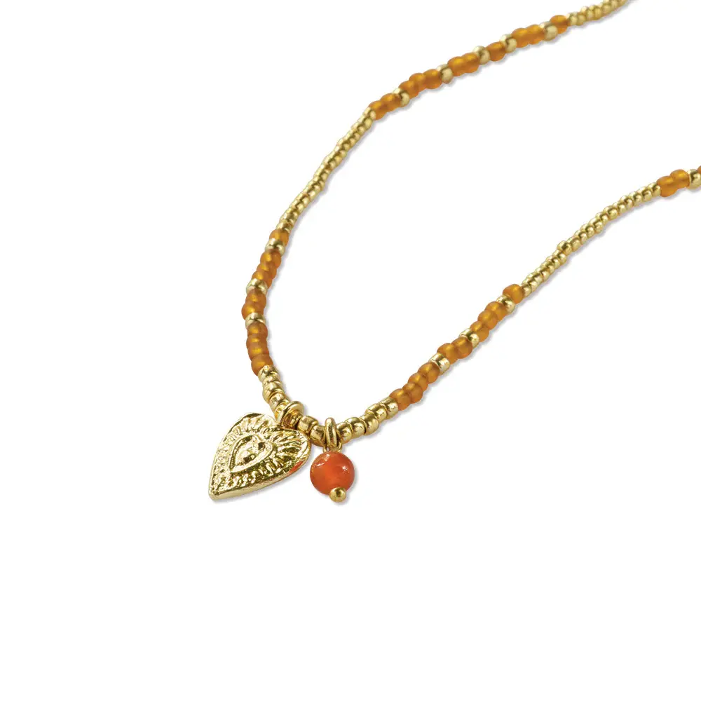 A BEAUTIFUL STORY BS HONORED CARNELIAN NECKLACE