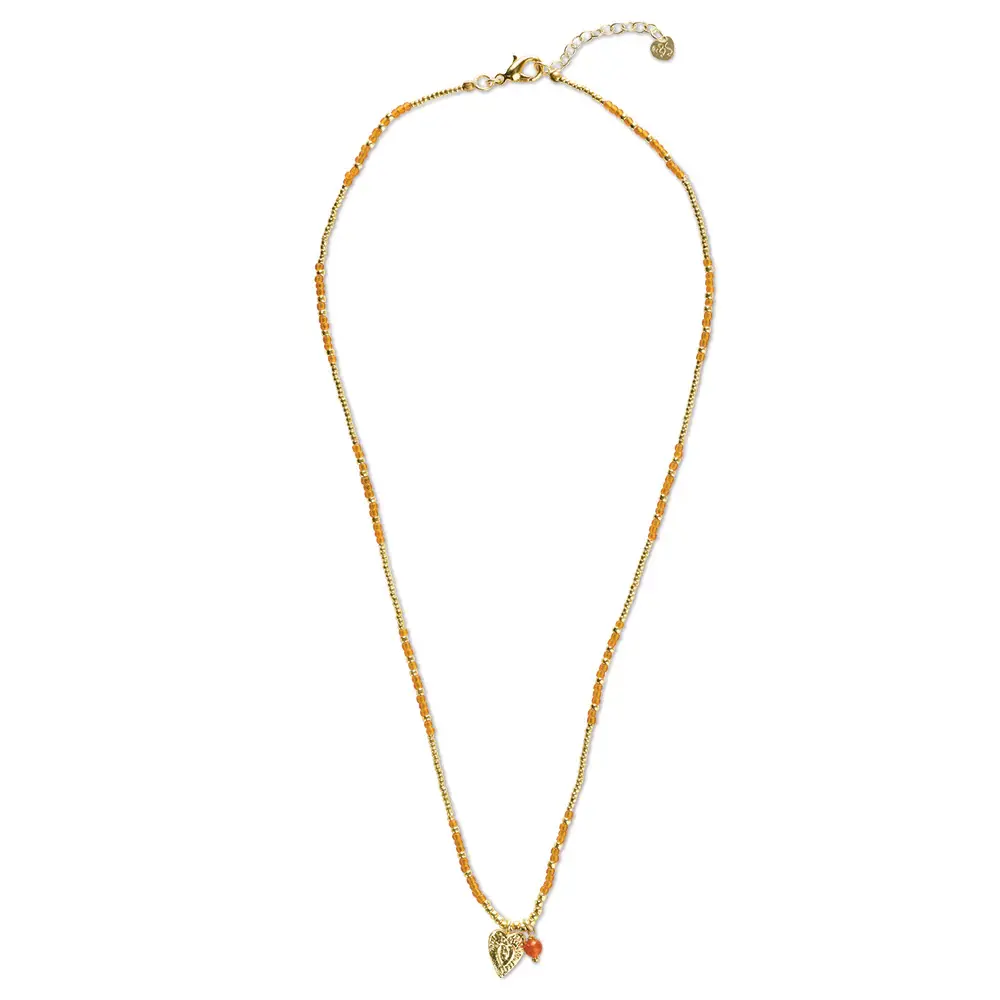 A BEAUTIFUL STORY BS HONORED CARNELIAN NECKLACE