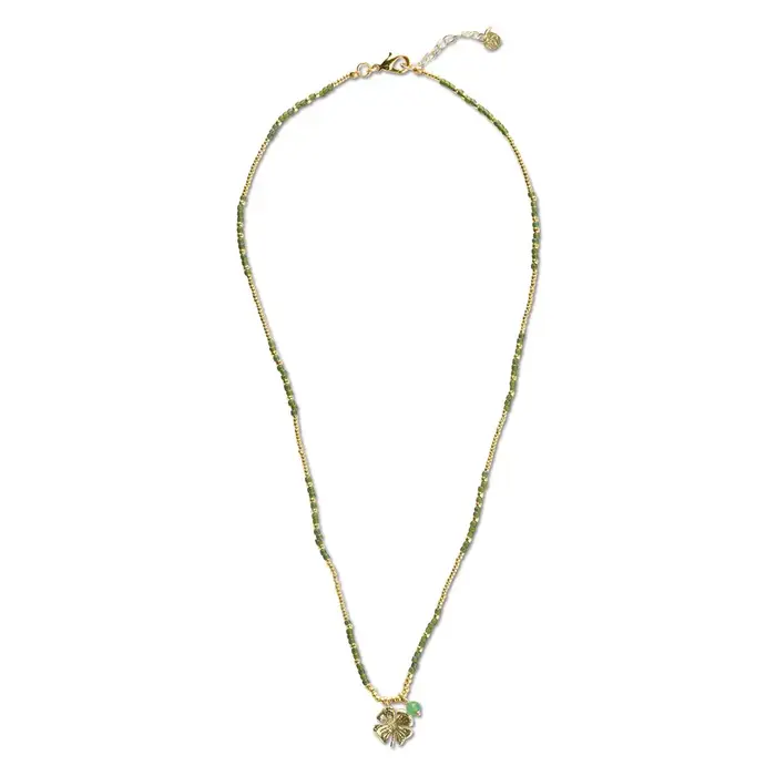 A BEAUTIFUL STORY BS HONORED  (klaver) AVENTURINE NECKLACE