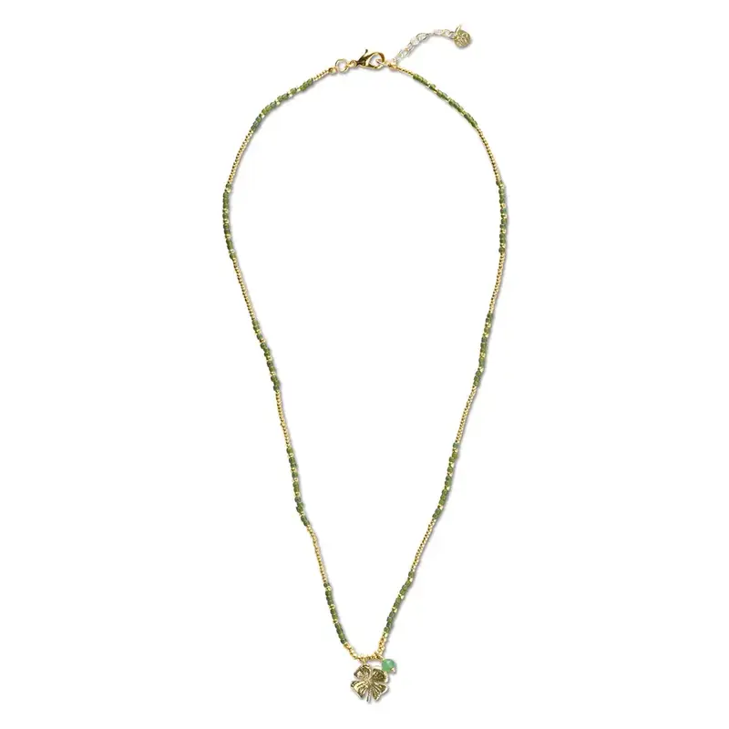 A BEAUTIFUL STORY BS HONORED  (klaver) AVENTURINE NECKLACE