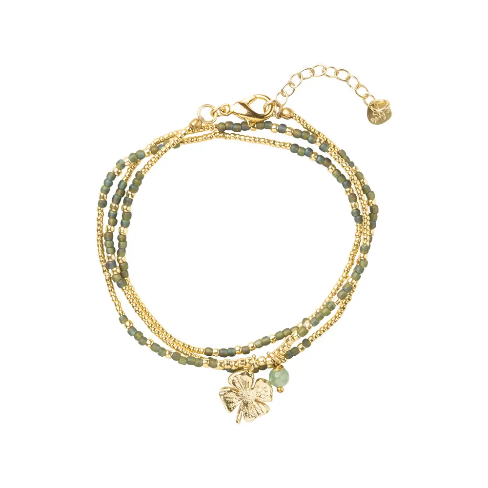 A BEAUTIFUL STORY BS HONORED  (klaver) AVENTURINE NECKLACE